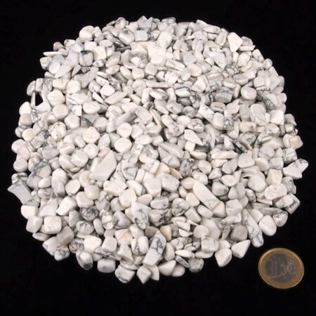 Magnesit | Howlith weiß Trommelsteine Ø ca. 8 – 15 mm Edelsteine Heilsteine bei Wunderstein24