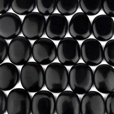 Obsidian schwarz Handschmeichler | Massagestein Ø 30 – 44 mm Edelsteine Heilsteine bei Wunderstein24