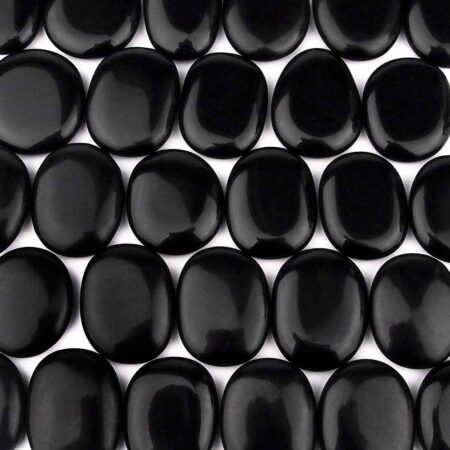 Obsidian schwarz Handschmeichler | Massagestein Ø 30 – 44 mm Edelsteine Heilsteine bei Wunderstein24