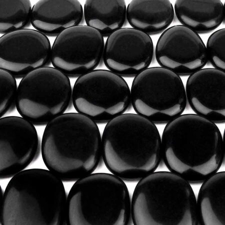 Obsidian schwarz Handschmeichler | Massagestein Ø 30 – 44 mm Edelsteine Heilsteine bei Wunderstein24