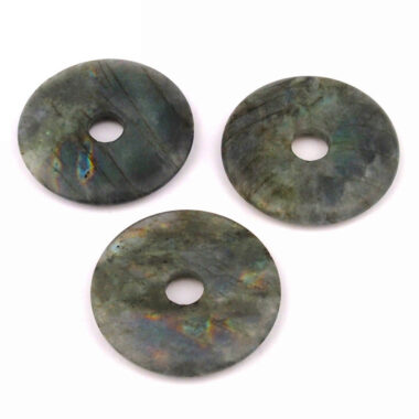 Labradorit Donut Anhänger Ø 40 mm Edelsteine Heilsteine bei Wunderstein24