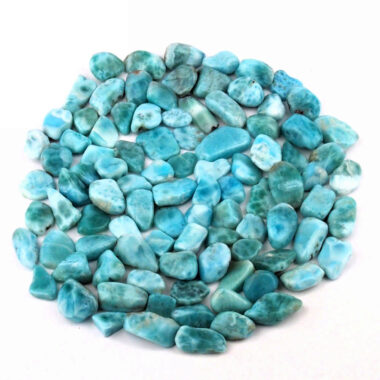 Larimar Trommelsteine Ø ca. 10 – 20 mm in sehr schöner Farbe Edelsteine Heilsteine bei Wunderstein24