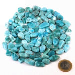 Larimar Trommelsteine Ø ca. 10 – 20 mm in sehr schöner Farbe Edelsteine Heilsteine bei Wunderstein24