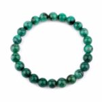 Smaragd Ø 7 mm Kugel Edelstein Armband flexibel und dehnbar Edelsteine Heilsteine bei Wunderstein24