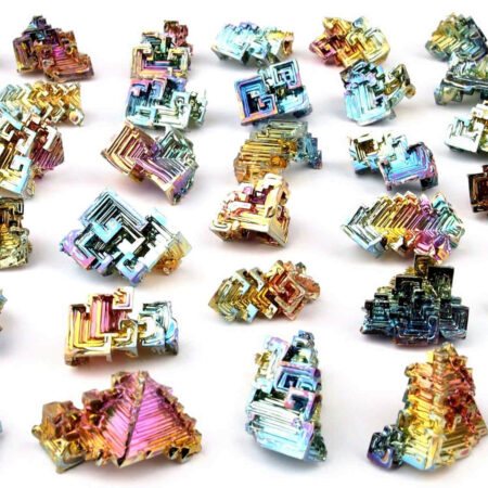 Wismut (Bismuth) Kristall Stufe 20 – 25 g / St. Ø je 35 – 40 mm beste Qualität Edelsteine Heilsteine bei Wunderstein24