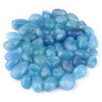 Aquamarin | Beryll Trommelsteine blau Ø ca. 18 – 40 mm handpoliert in bester Qualität Edelsteine Heilsteine bei Wunderstein24
