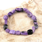 Chalcedon Ø 8 mm Nugget Edelstein Armband flexibel und dehnbar Edelsteine Heilsteine bei Wunderstein24