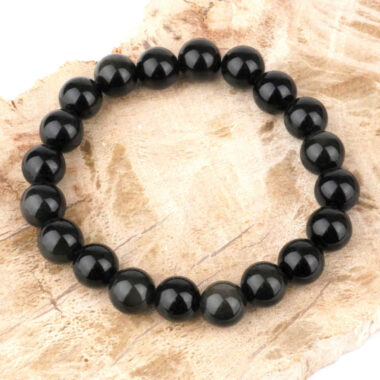 Goldobsidian Ø 10 mm Kugel Edelstein Armband flexibel und dehnbar Edelsteine Heilsteine bei Wunderstein24