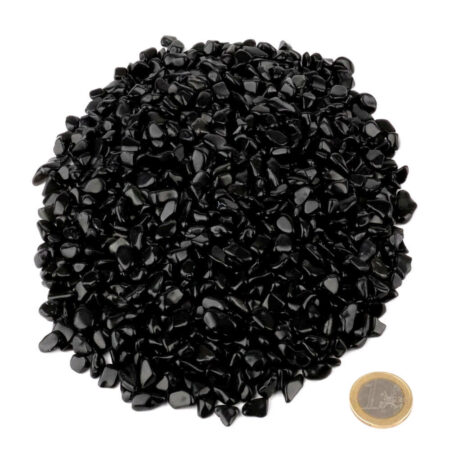 Obsidian Trommelsteine schwarz Ø ca. 8 – 12 mm Edelsteine Heilsteine bei Wunderstein24