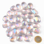 Aqua | Angel Aura Bergkristall Trommelsteine Ø ca. 25 – 33 mm Edelsteine Heilsteine bei Wunderstein24
