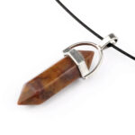 Achat bunt Spitze | Doppelender Anhänger mit silberner Öse Edelsteine Heilsteine bei Wunderstein24 Achat bunt Spitze | Doppelender Anhänger mit silberner Öse Edelsteine Heilsteine bei Wunderstein24