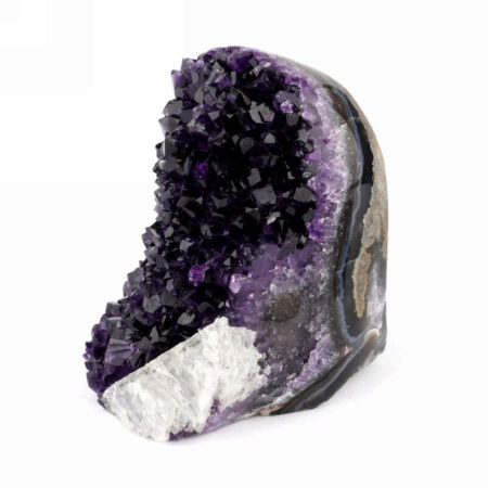 Amethyst Stufe mit poliertem Rand und Standfläche in weltbester Farbe und Qualität Edelsteine Heilsteine bei Wunderstein24