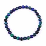 Azurit & Chrysokoll Ø 6,5 mm Kugel Armband flexibel und dehnbar in einzigartiger Qualität Edelsteine Heilsteine bei Wunderstein24