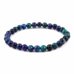 Azurit & Chrysokoll Ø 6,5 mm Kugel Armband flexibel und dehnbar in einzigartiger Qualität Edelsteine Heilsteine bei Wunderstein24