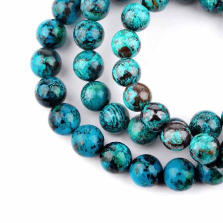 Chrysokoll Ø 7 mm Kugel Armband flexibel und dehnbar in bester Qualität Edelsteine Heilsteine bei Wunderstein24