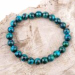 Chrysokoll Ø 7 mm Kugel Armband flexibel und dehnbar in bester Qualität Edelsteine Heilsteine bei Wunderstein24