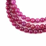 Rubin Ø 5 mm Kugel Armband flexibel und dehnbar in einzigartiger Qualität und Farbe Edelsteine Heilsteine bei Wunderstein24