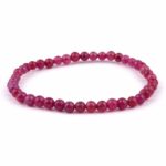 Rubin Ø 4,5 mm Kugel Armband flexibel und dehnbar in traumhafter Qualität und Farbe Edelsteine Heilsteine bei Wunderstein24