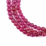 Rubin Ø 4,5 mm Kugel Armband flexibel und dehnbar in traumhafter Qualität und Farbe Edelsteine Heilsteine bei Wunderstein24