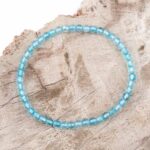 Topas blau facettiert Ø 4 mm Edelstein Armband flexibel und dehnbar Edelsteine Heilsteine bei Wunderstein24