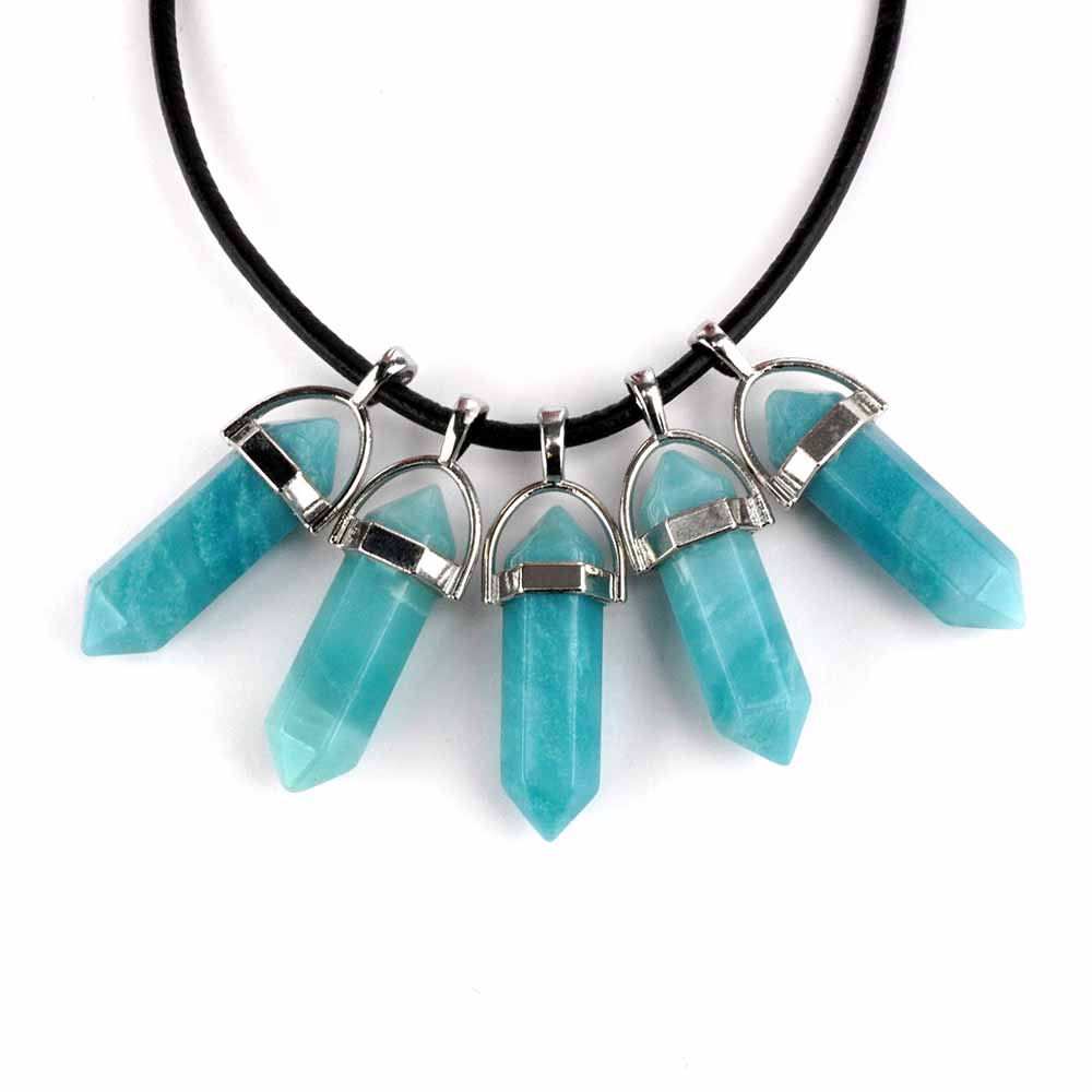 Amazonit Spitze | Doppelender Anhänger mit silberner Öse in bester AAA – Qualität Edelsteine Heilsteine bei Wunderstein24 Amazonit Spitze | Doppelender Anhänger mit silberner Öse in bester AAA – Qualität Edelsteine Heilsteine bei Wunderstein24