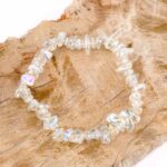 Aqua | Angel Aura Bergkristall Edelstein Armband flexibel und dehnbar Edelsteine Heilsteine bei Wunderstein24