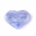 Chalcedon blau Herz Ø 45 mm in bester Qualität und Farbe Edelsteine Heilsteine bei Wunderstein24