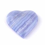 Chalcedon blau Herz Ø 60 mm in bester Qualität und Farbe Edelsteine Heilsteine bei Wunderstein24