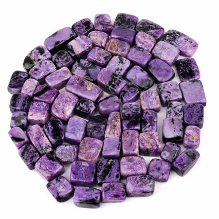 Charoit Trommelsteine Ø ca. 18 – 33 mm in bester Farbe und Qualität Edelsteine Heilsteine bei Wunderstein24