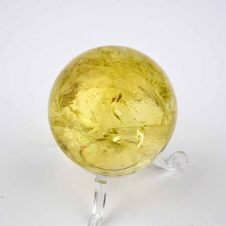 Natur Citrin Kugel Ø ca. 47 mm transparent in bester Qualität und Farbe Edelsteine Heilsteine bei Wunderstein24