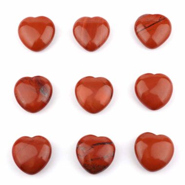Jaspis rot Herz Ø ca. 25 mm aus Brasilien Edelsteine Heilsteine bei Wunderstein24