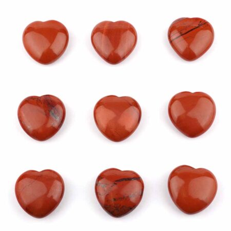 Jaspis rot Herz Ø ca. 25 mm aus Brasilien Edelsteine Heilsteine bei Wunderstein24