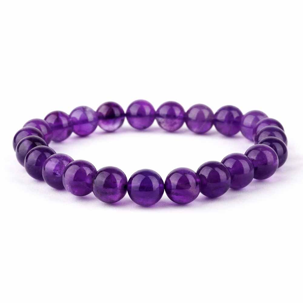 Amethyst Ø 8 mm Kugel | Perlen Armband Uruguay flexibel und dehnbar Edelsteine Heilsteine bei Wunderstein24 Amethyst Ø 8 mm Kugel | Perlen Armband Uruguay flexibel und dehnbar Edelsteine Heilsteine bei Wunderstein24