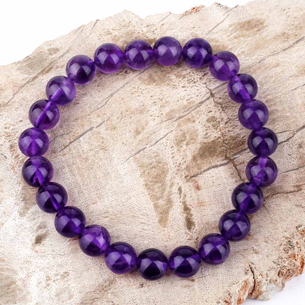 Amethyst Ø 8 mm Kugel | Perlen Armband Uruguay flexibel und dehnbar Edelsteine Heilsteine bei Wunderstein24 Amethyst Ø 8 mm Kugel | Perlen Armband Uruguay flexibel und dehnbar Edelsteine Heilsteine bei Wunderstein24