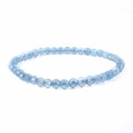 Aquamarin Ø 4,5 mm Kugel | Perlen Edelstein Armband AAAA-Qualität flexibel und dehnbar Edelsteine Heilsteine bei Wunderstein24