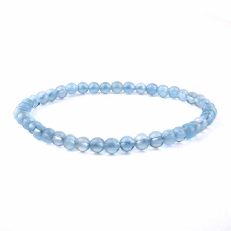 Aquamarin Ø 4,5 mm Kugel | Perlen Edelstein Armband flexibel und dehnbar Edelsteine Heilsteine bei Wunderstein24