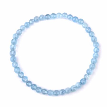 Aquamarin Ø 4,5 mm Kugel | Perlen Edelstein Armband flexibel und dehnbar Edelsteine Heilsteine bei Wunderstein24