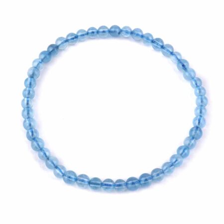 Aquamarin Ø 4,5 mm Kugel | Perlen Edelstein Armband AAAA-Qualität flexibel und dehnbar Edelsteine Heilsteine bei Wunderstein24