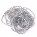 Labradorit weiß Ø 4,5 mm facettiertes Kugel | Perlen Armband flexibel und dehnbar Edelsteine Heilsteine bei Wunderstein24