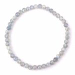 Labradorit weiß Ø 4,5 mm facettiertes Kugel | Perlen Armband flexibel und dehnbar Edelsteine Heilsteine bei Wunderstein24