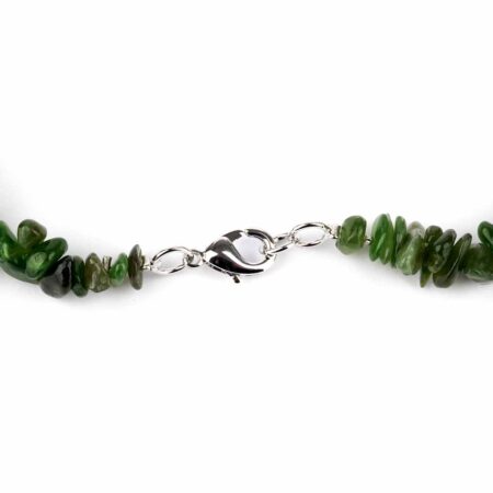 Nephrit | Jade Kette Länge ca. 45 cm mit Karabiner-Verschluss Edelsteine Heilsteine bei Wunderstein24