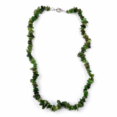 Nephrit | Jade Kette Länge ca. 45 cm mit Karabiner-Verschluss Edelsteine Heilsteine bei Wunderstein24