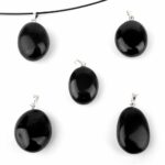 Thulit Anhänger mit 925 Sterling-Silber Stiftöse in Top-Qualität Edelsteine Heilsteine bei Wunderstein24