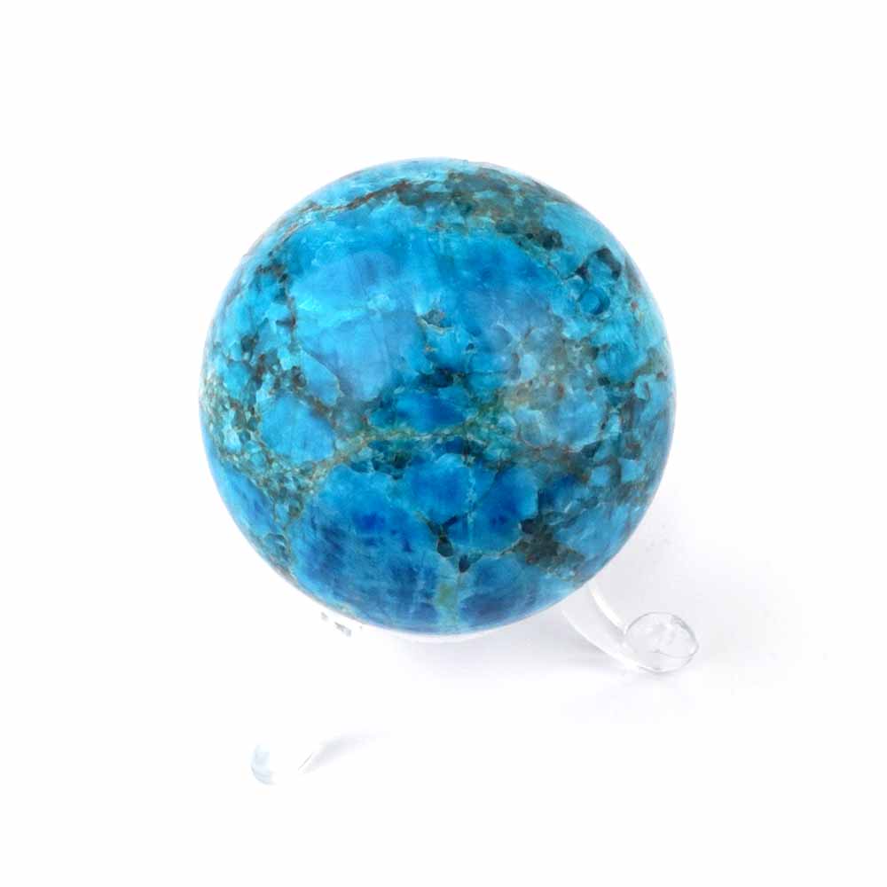 Apatit Kugel blau Ø 51 mm aus Madagaskar in sehr guter Qualität und Farbe Edelsteine Heilsteine bei Wunderstein24