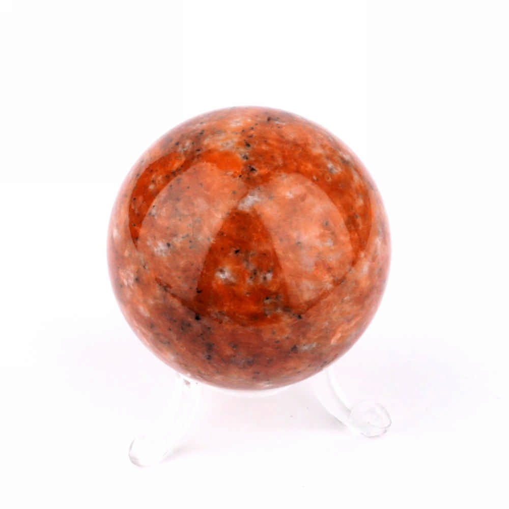 Sonnenstein Kugel Ø 54 mm aus Indien in sehr guter Qualität und bester Farbe Edelsteine Heilsteine bei Wunderstein24