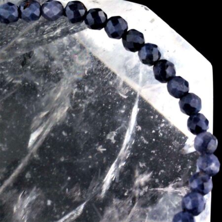 Saphir Ø 2,5 mm facettiertes Edelstein Armband flexibel und dehnbar Edelsteine Heilsteine bei Wunderstein24