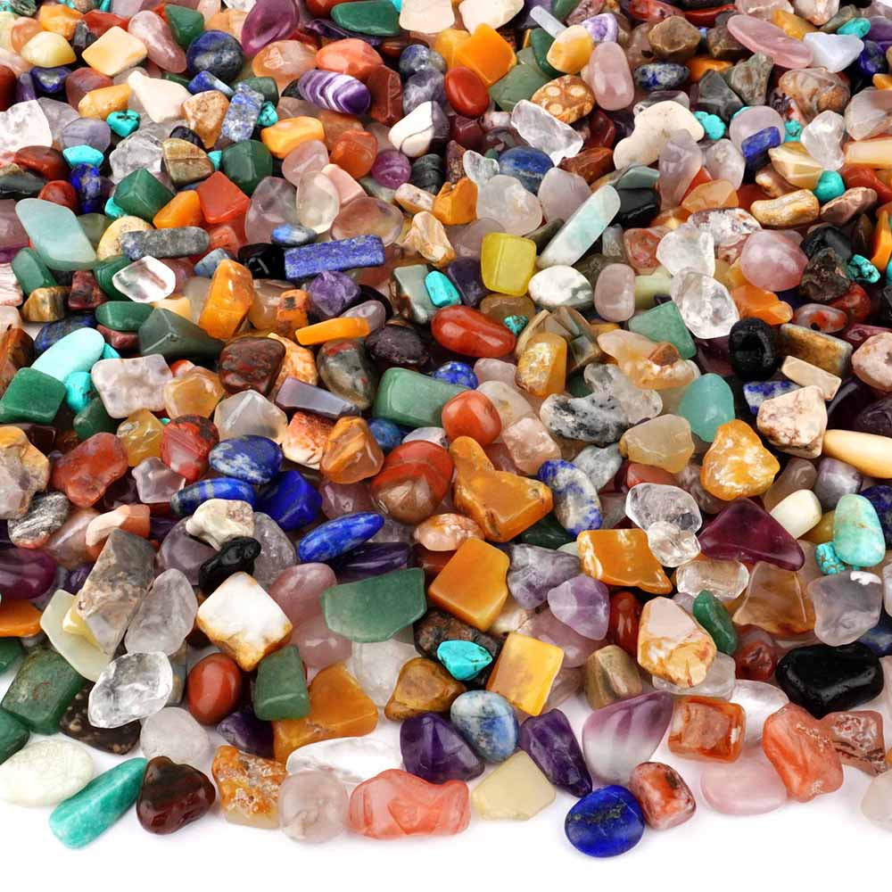 Bunter Trommelstein Mix Naturform Mischung aus aller Welt Ø ca. 10 – 20 mm Edelsteine Heilsteine bei Wunderstein24