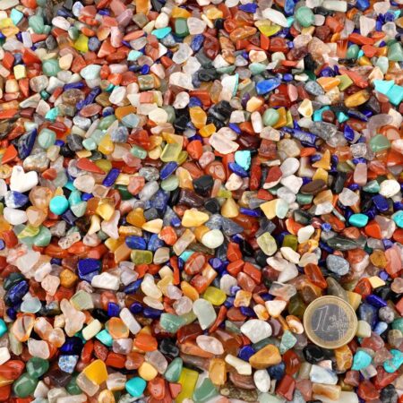 Bunter Trommelstein Mix Naturform Mischung aus aller Welt Ø ca. 8 – 12 mm Edelsteine Heilsteine bei Wunderstein24