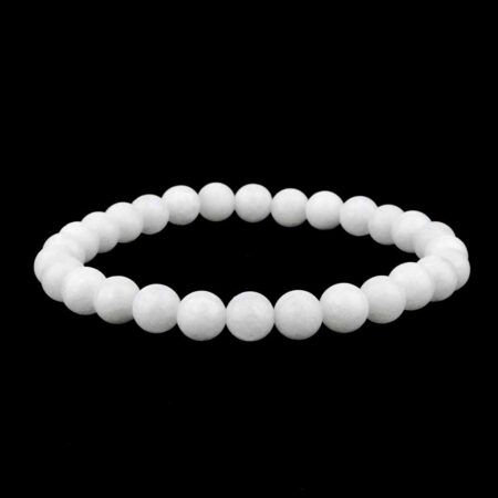 Baryt Ø 6 mm Kugel | Perlen Armband flexibel und dehnbar Edelsteine Heilsteine bei Wunderstein24