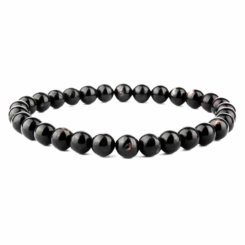 Baryt Ø 6 mm Kugel | Perlen Armband flexibel und dehnbar Edelsteine Heilsteine bei Wunderstein24